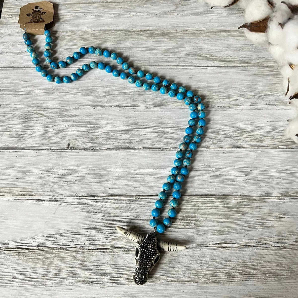 Ivory Steer Head Necklace