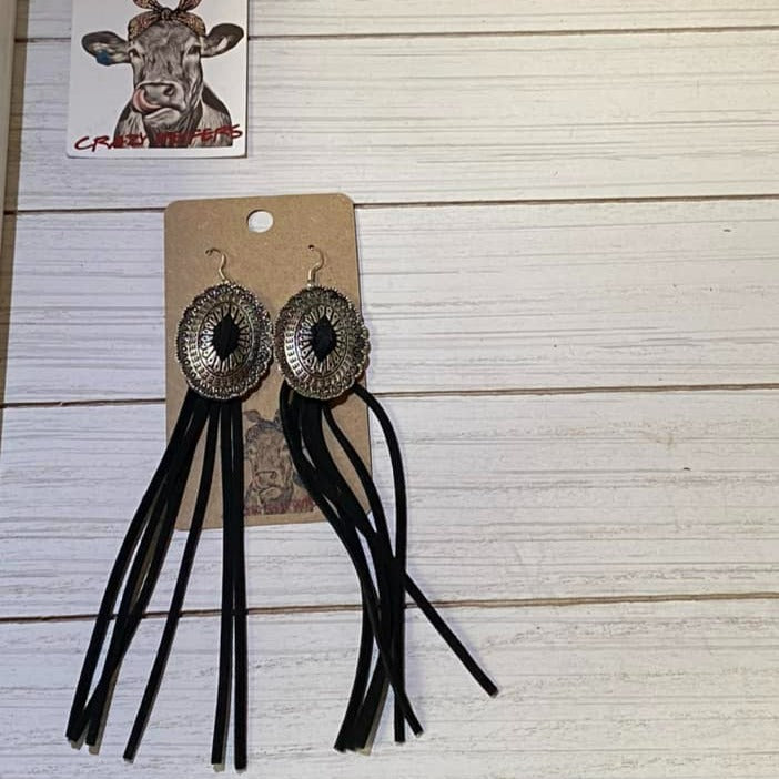 Concho Tassel Earrings