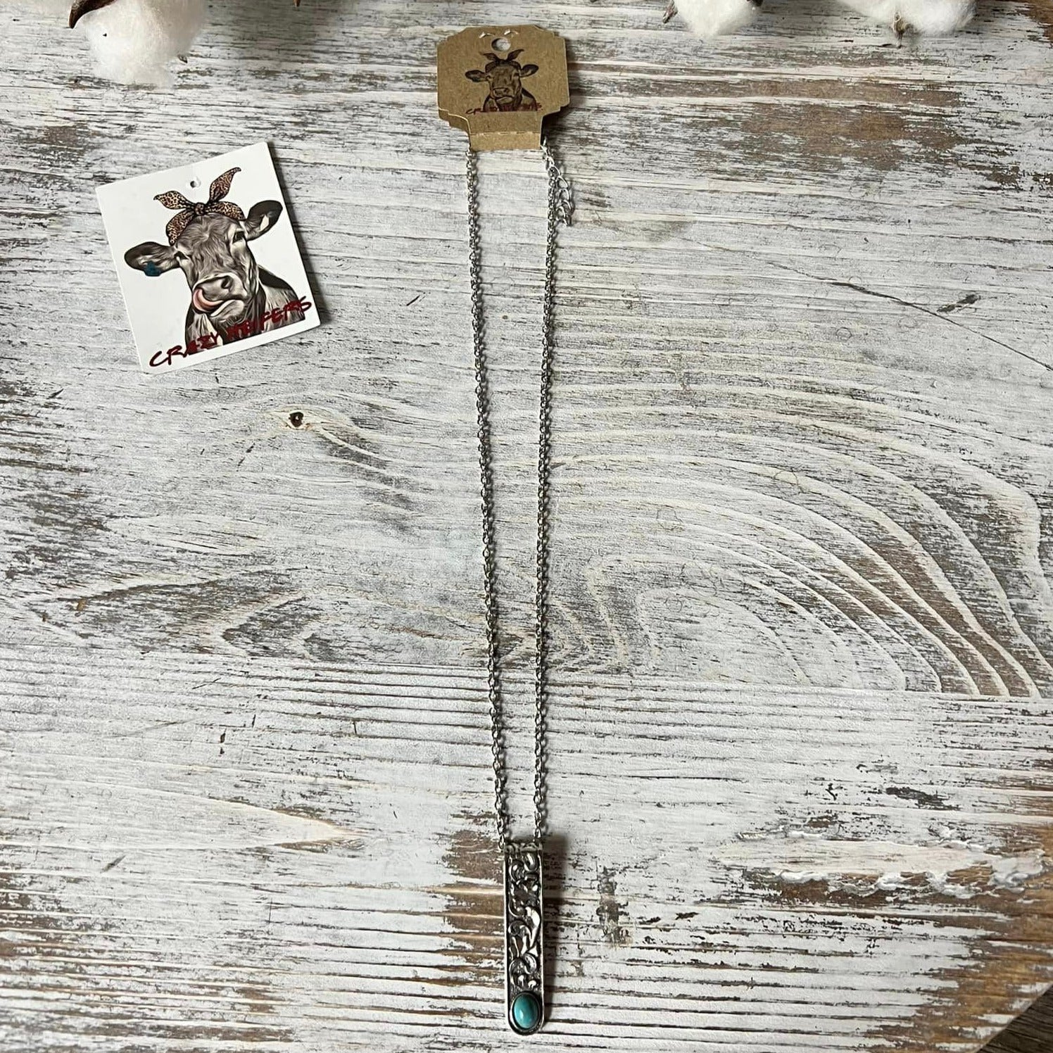 Flower W/ Turquoise Stone Choker