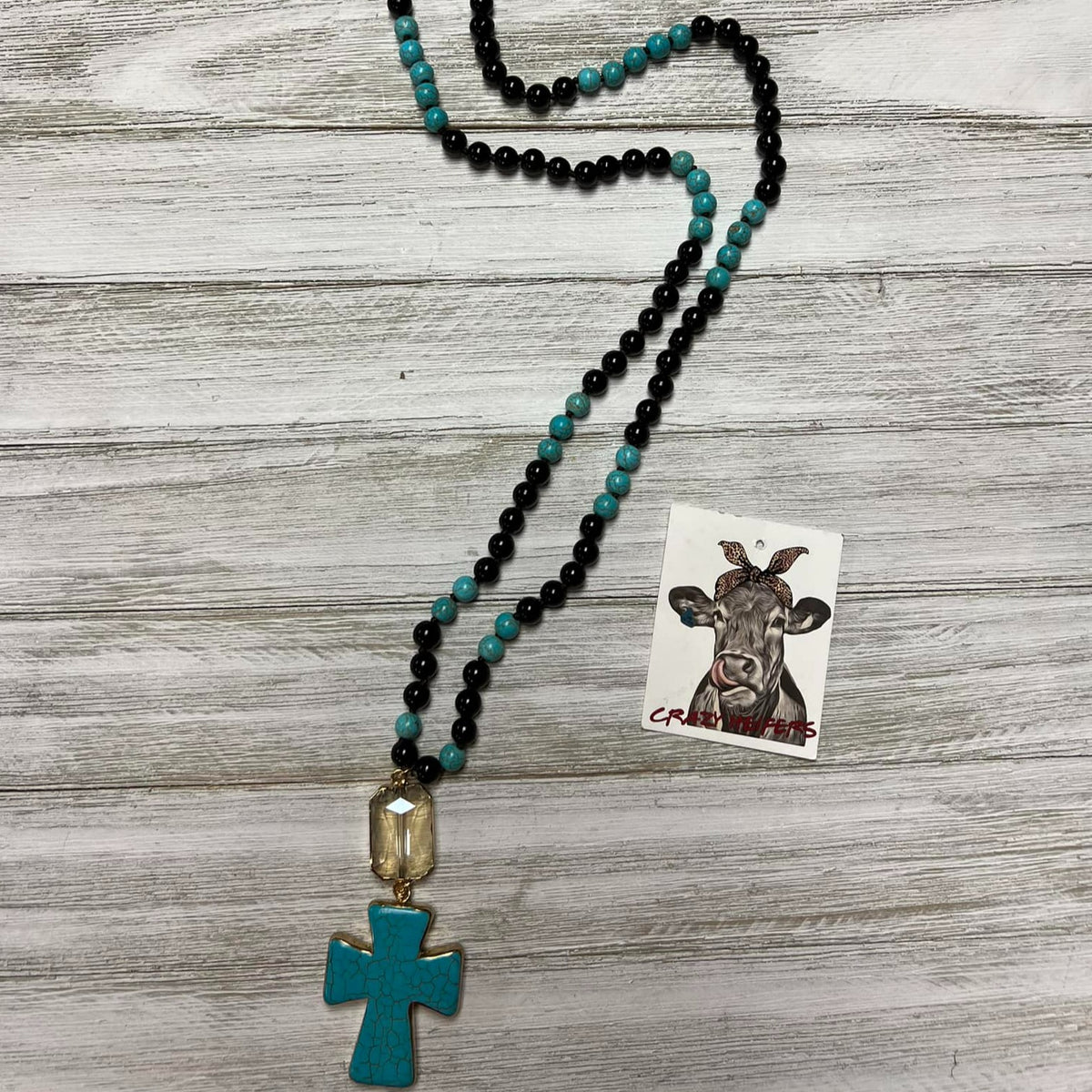 Boho Cross Pendant Necklace