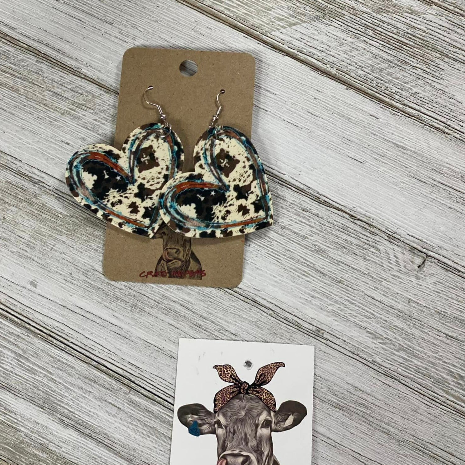 Leather Heart Earrings