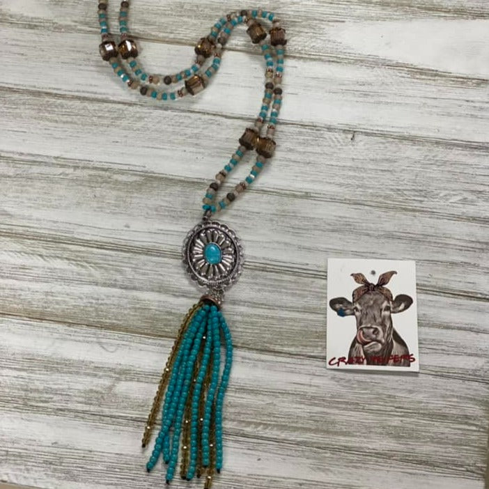Concho Beaded Necklace