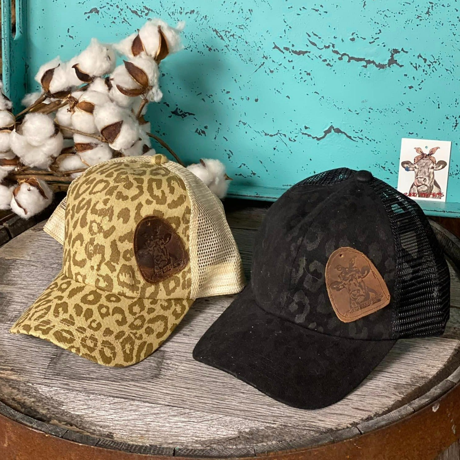 Criss Cross Ball Cap W/ Leather Patch-NEW