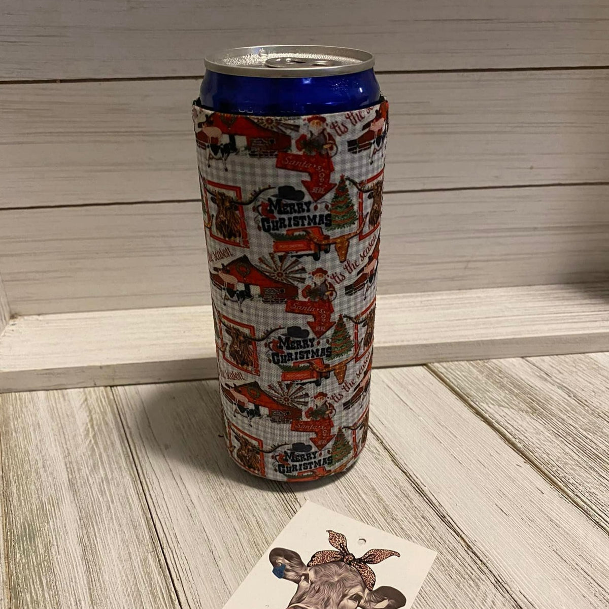 Neoprene Slim Can Coolers-CHRISTMAS
