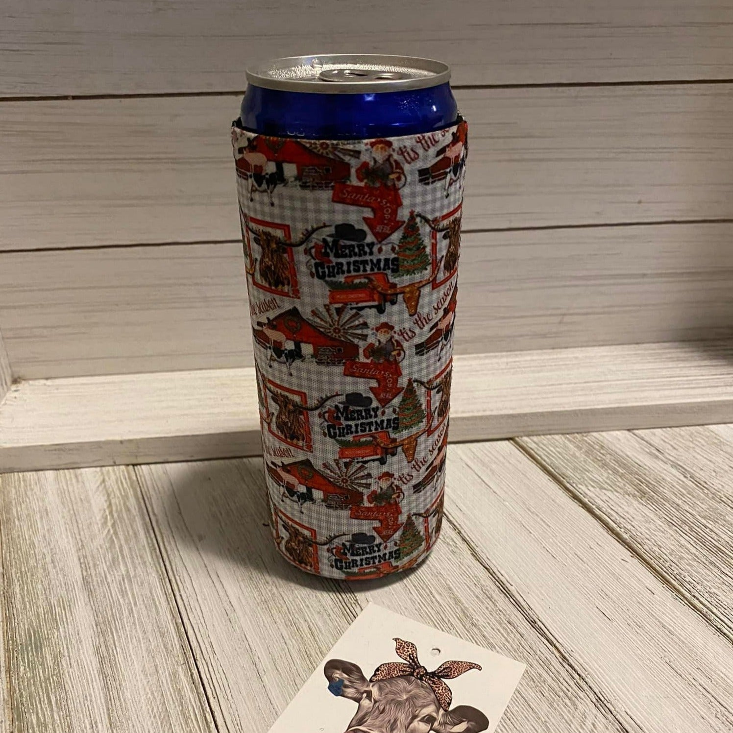 Neoprene Slim Can Coolers-CHRISTMAS