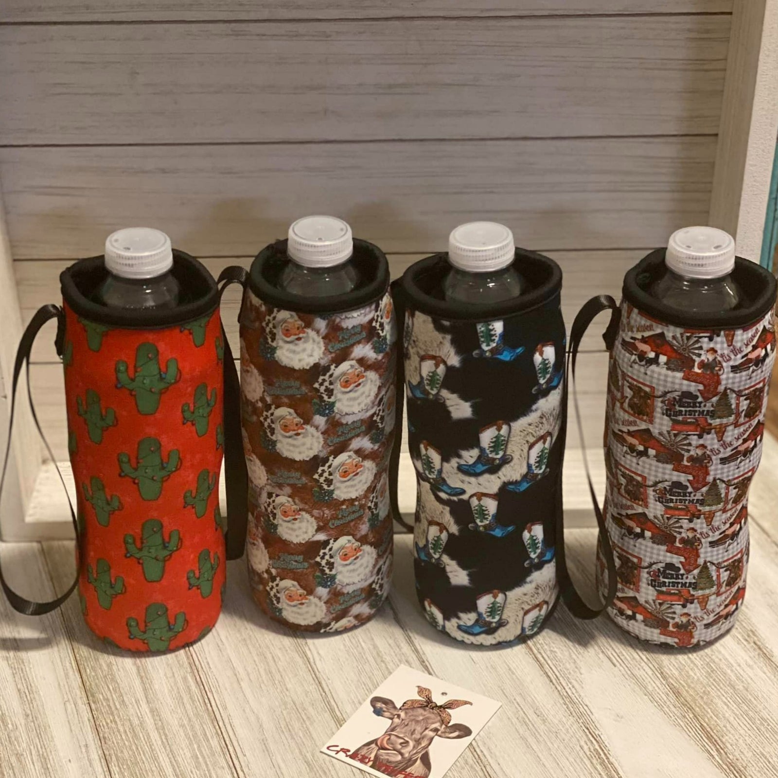 Neoprene Water Bottle Holders-CHRISTMAS