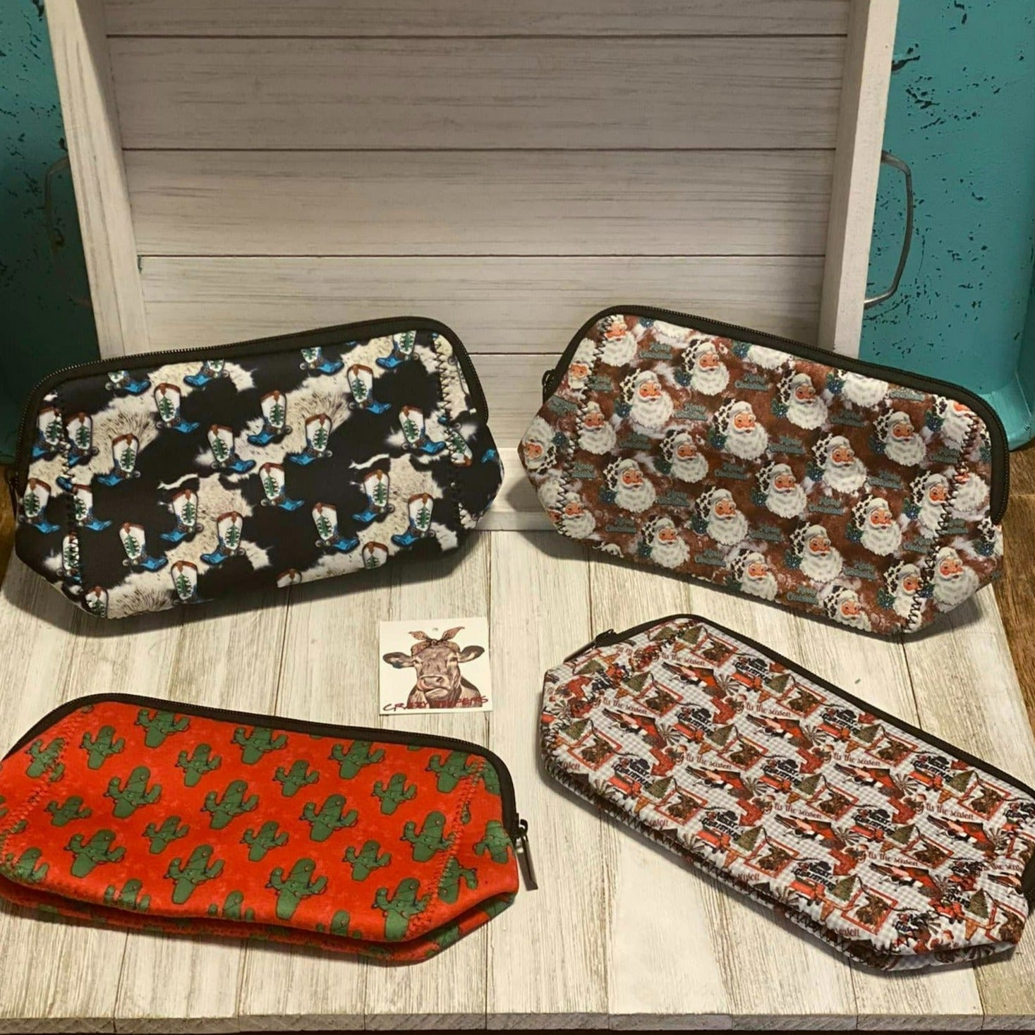 Neoprene Makeup Bags-CHRISTMAS