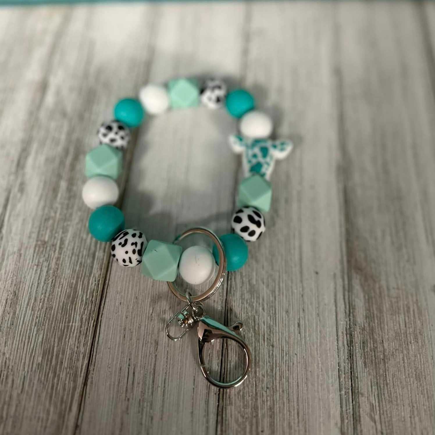 Cow Silicone Bangle Keychain