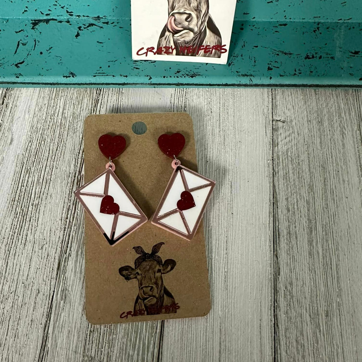 Acrylic Earrings Valentine Designs