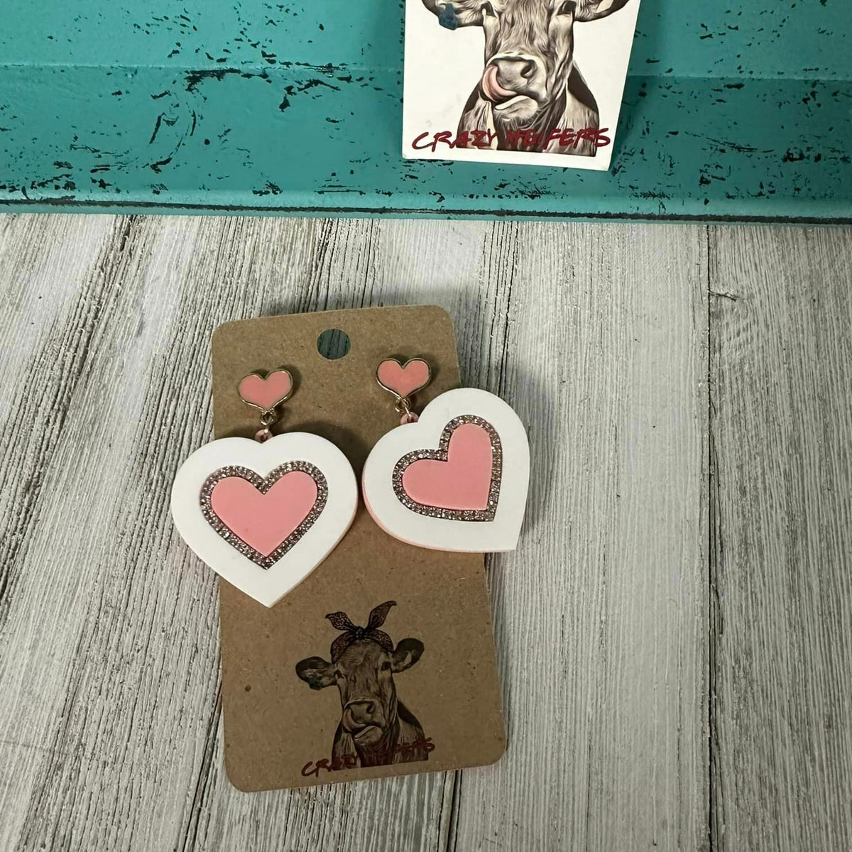 Acrylic Earrings Valentine Designs