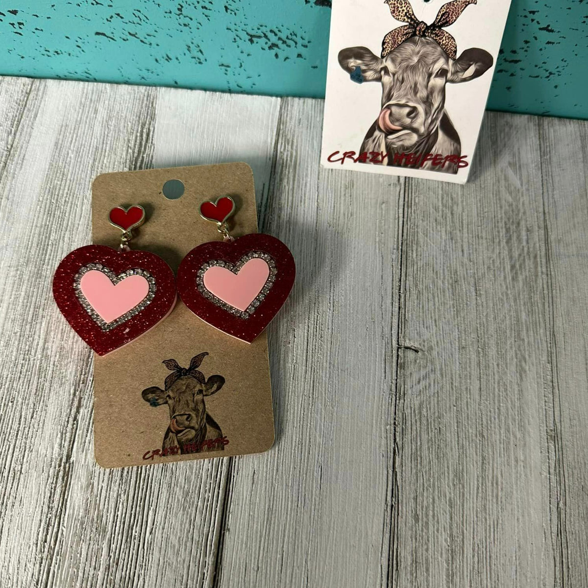 Acrylic Earrings Valentine Designs