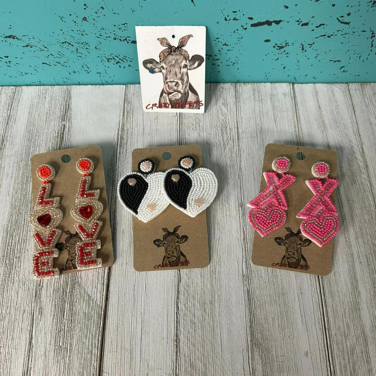 Valentine Seed Bead Earrings