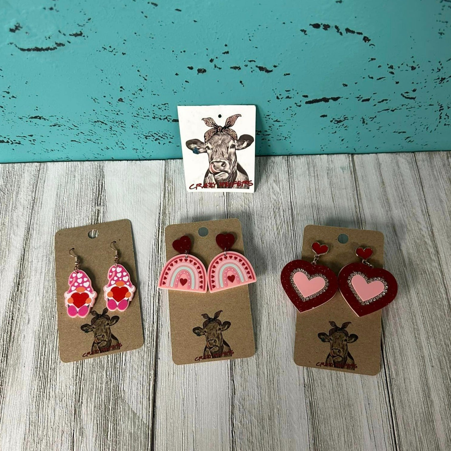 Acrylic Earrings Valentine Designs