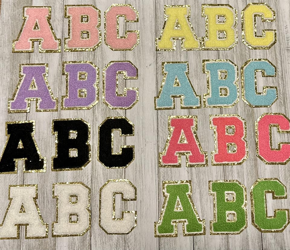 Chenille Letters-Yellow-Iron On