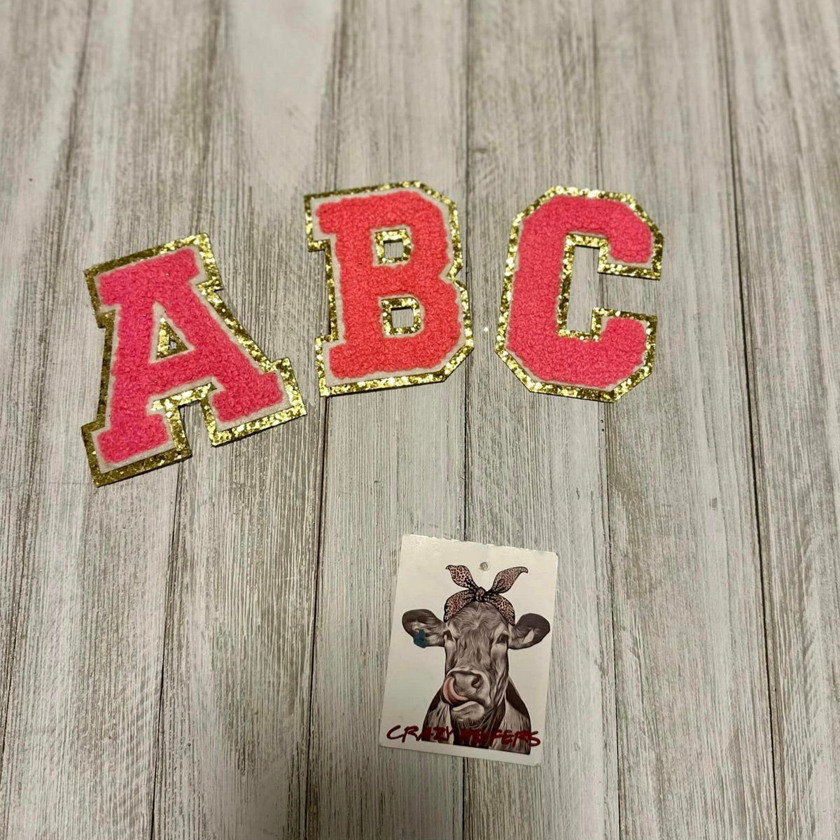 Chenille Letters-Hot Pink-Iron On