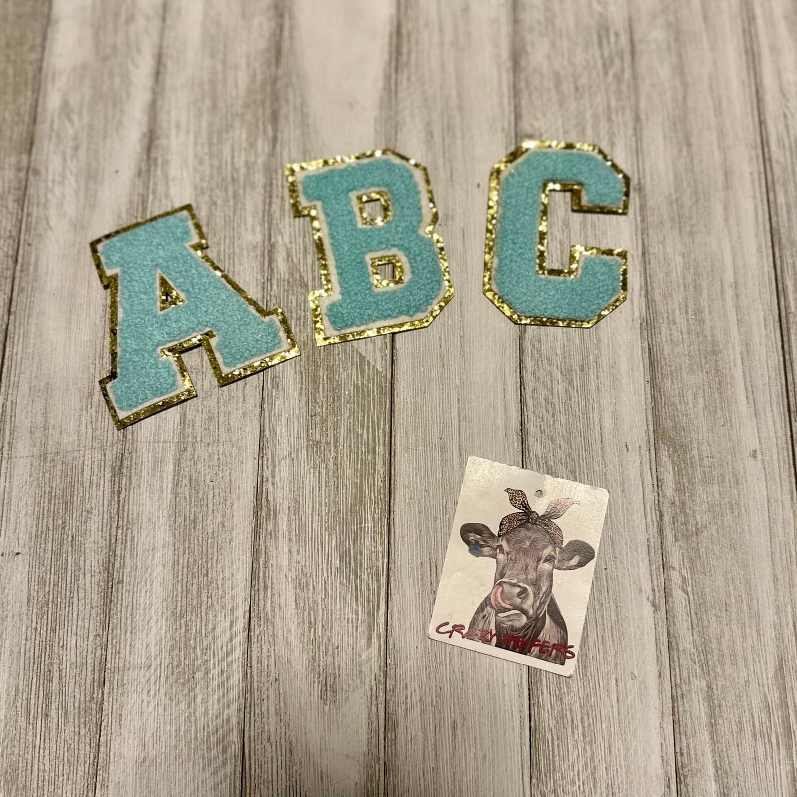 Chenille Letters-Teal-Iron On