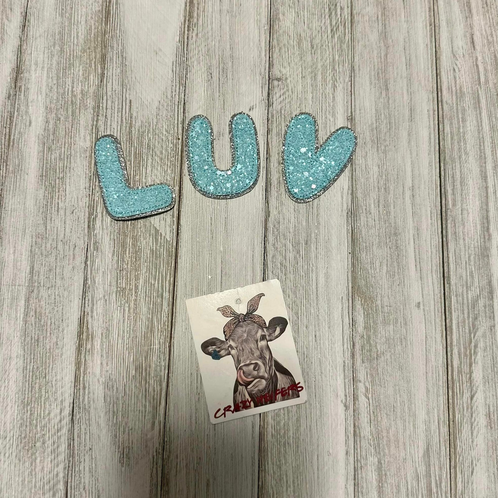 Glitter Bubble Letters-Stick On-Teal