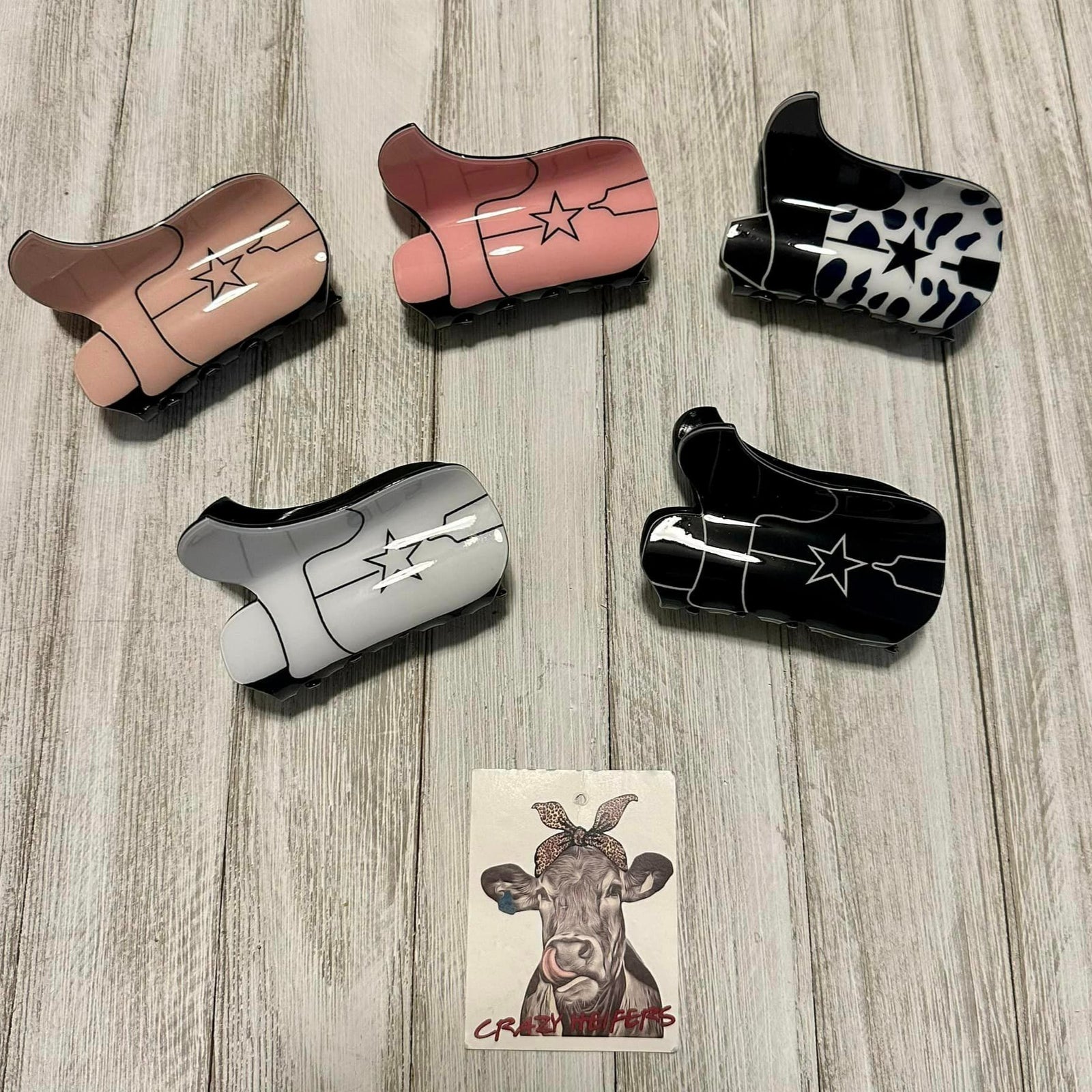 Cowboy Boot Hair Clips