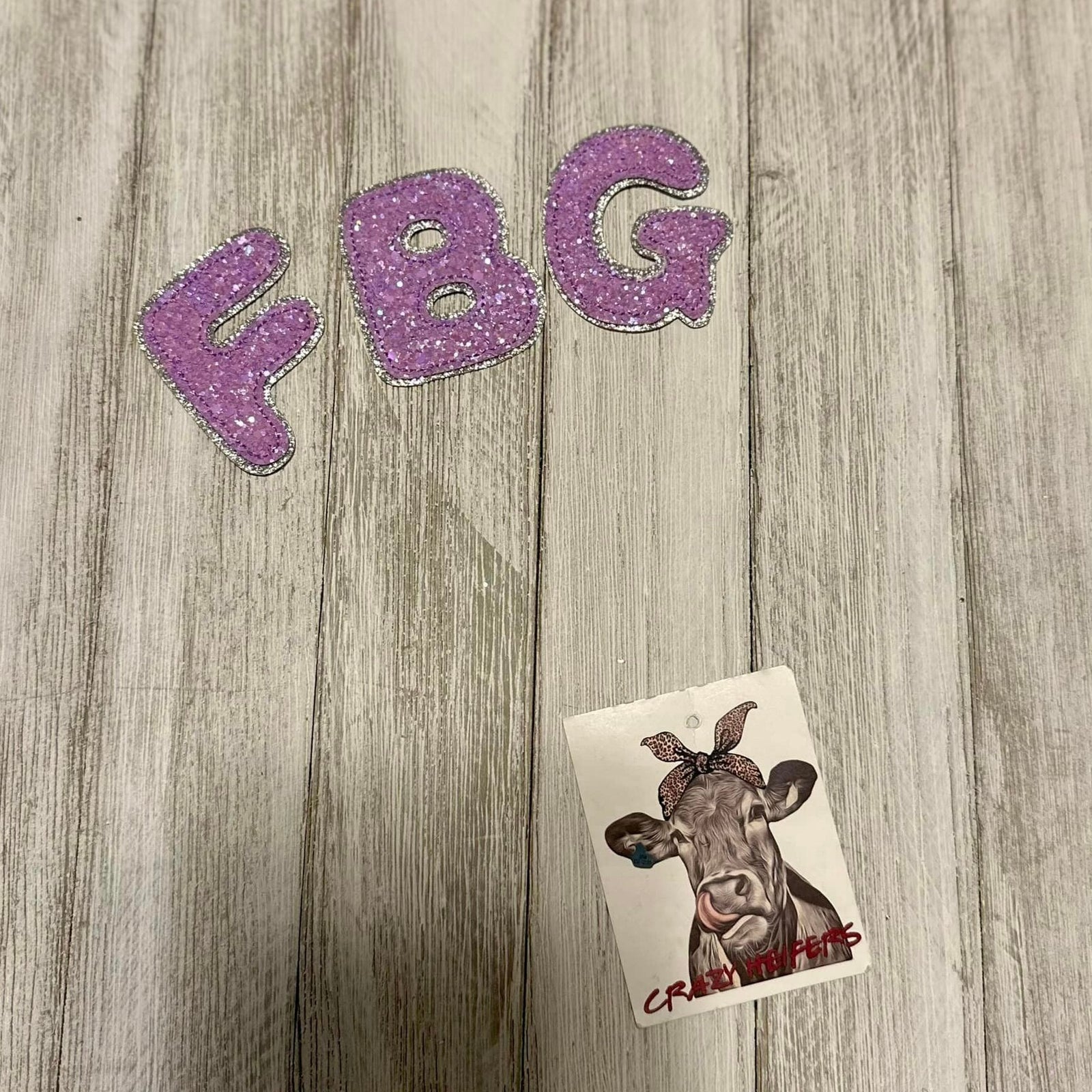 Glitter Bubble Letters-Stick On-Purple