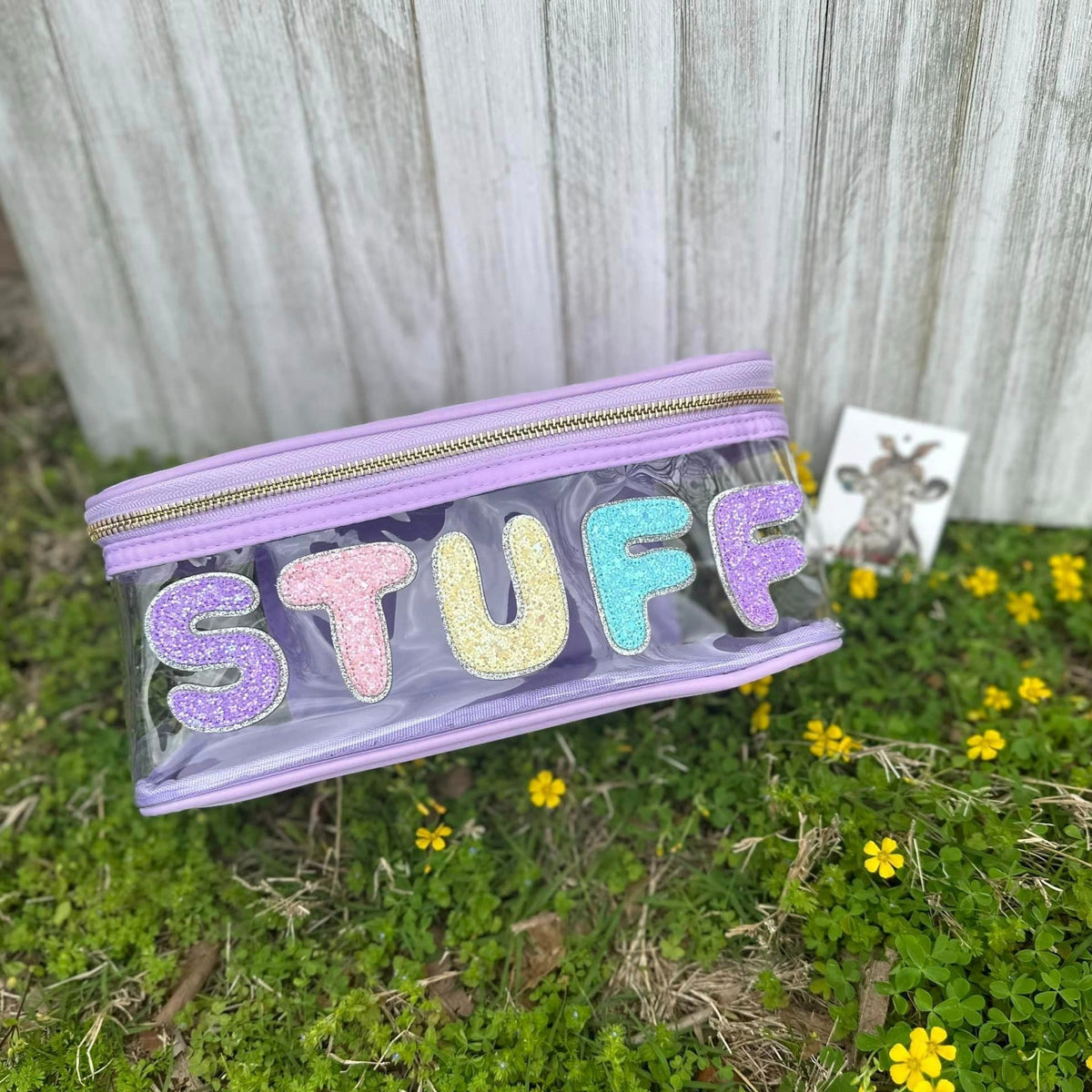 Glitter Bubble Letters-Stick On-Yellow