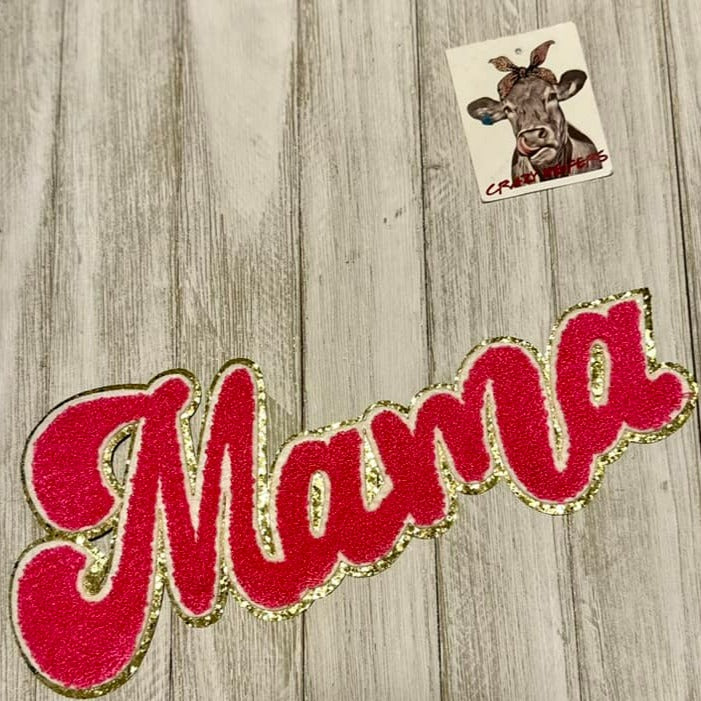 Chenille MAMA Patch-Iron on